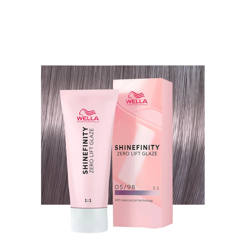 Wella Shinefinity Steel Orchid 05/98 Castano Chiaro Cendré Perla 60ml - colore demi-permanente