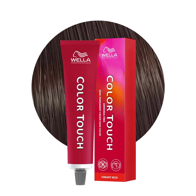 Wella Color Touch Vibrant Reds 4/57 Castano Medio Mogano Sabbia 60ml - colore semipermanente senza ammoniaca