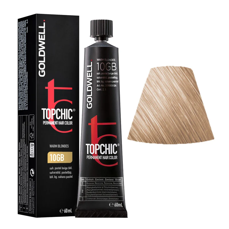 Goldwell Topchic Tube 10GB Sahara Pastel Beige Blonde 60ml - colore permanente in tubo