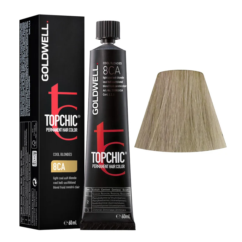 Goldwell Topchic Tube 8CA Cool Ash 60ml - colore permanente in tubo