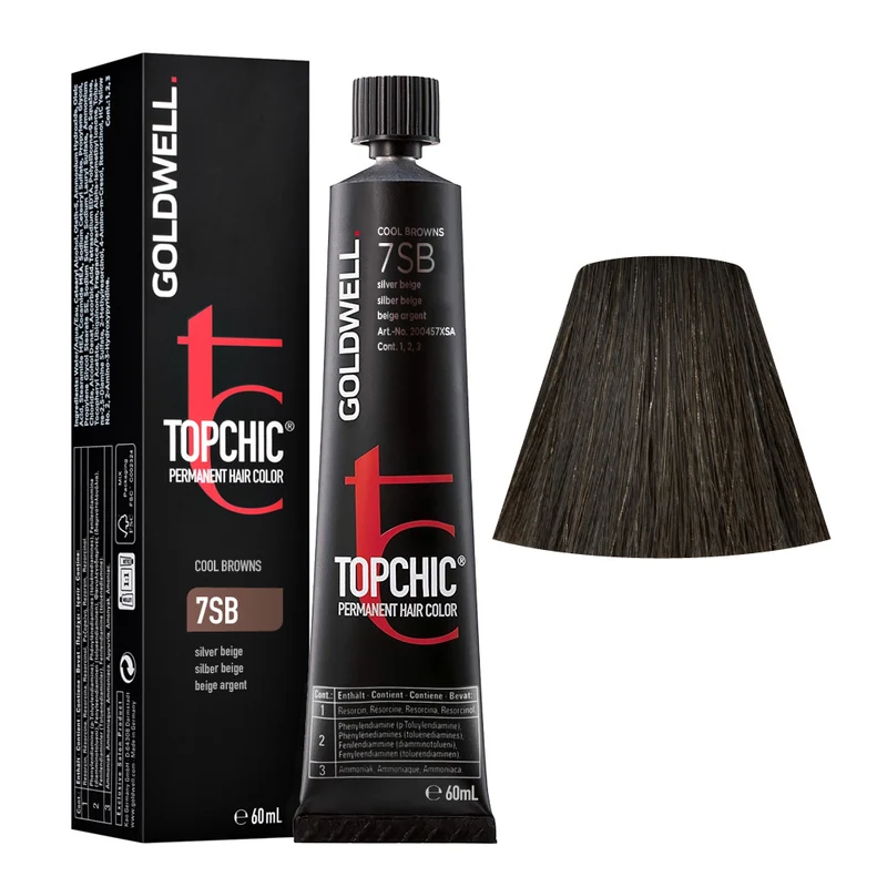 Goldwell Topchic Tube C7SB Silver Beige 60ml - colore permanente in tubo