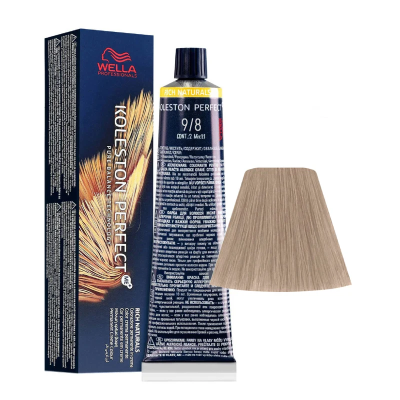 Wella Koleston Perfect Me+ Rich Naturals 9/8 Biondo Chiarissimo Perla 60ml - colorazione permanente