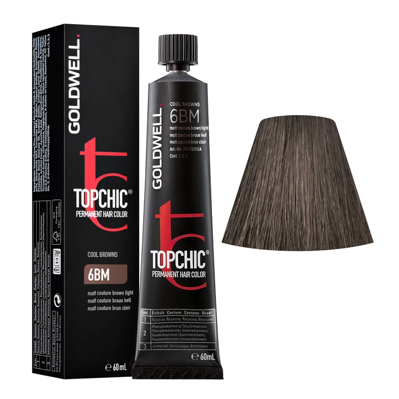 Goldwell Topchic Tube C6MB Jade Brown Medium 60ml - colore permanente in tubo