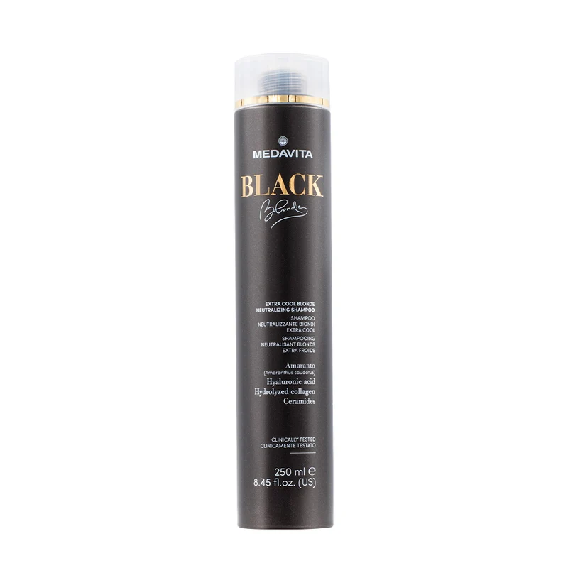 Medavita lunghezze Blondie Black Extra Cool Blonde Neutralizing Shampoo 250ml - shampoo neutralizzante biondi extra cool