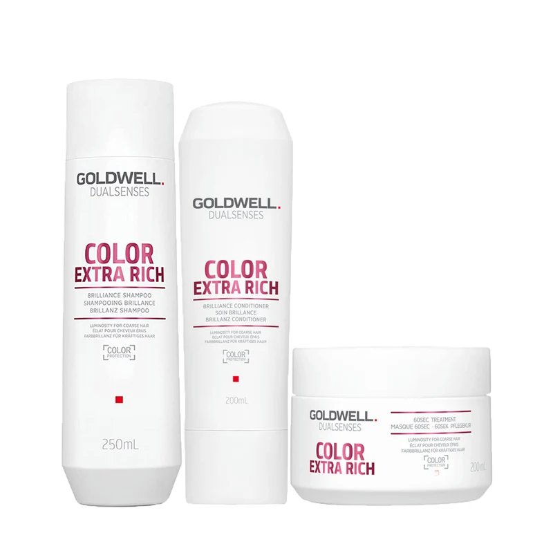 Goldwell Dualsenses Colour Extra Rich Brilliance Shampoo 250ml Conditioner 200ml Mask 200ml