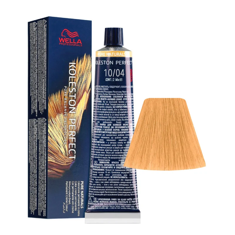 Wella Koleston Perfect Me+ Pure Naturals 10/04 Biondo Platino Naturale Ramato 60ml - colorazione permanente