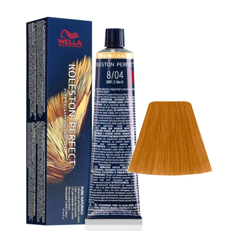 Wella Koleston Perfect Pure Naturals 8/04 Biondo Chiaro Naturale Ramato 60ml - colorazione permanente