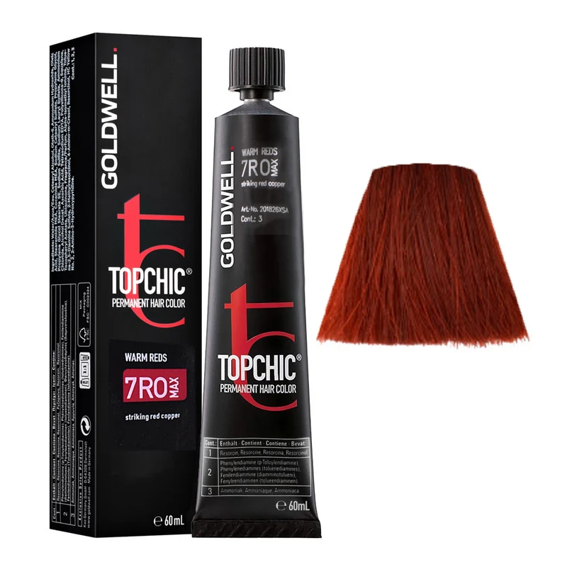 Goldwell Topchic Tube 7RO Max Striking Red Copper 60ml - colore permanente in tubo
