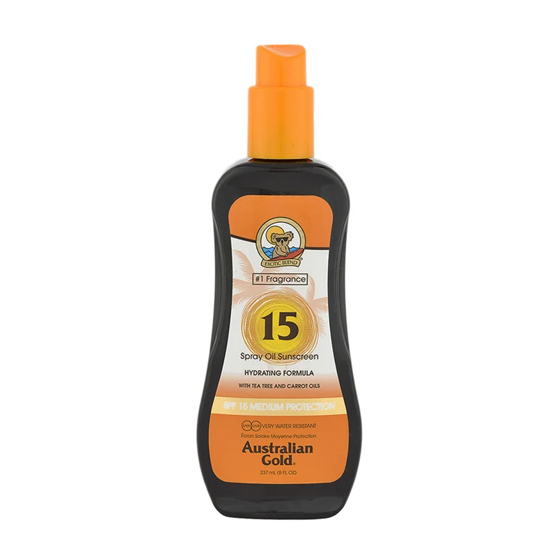 Australian Gold SPF 15 Spray Oil Sunscreen 237ml - spray protezione solare