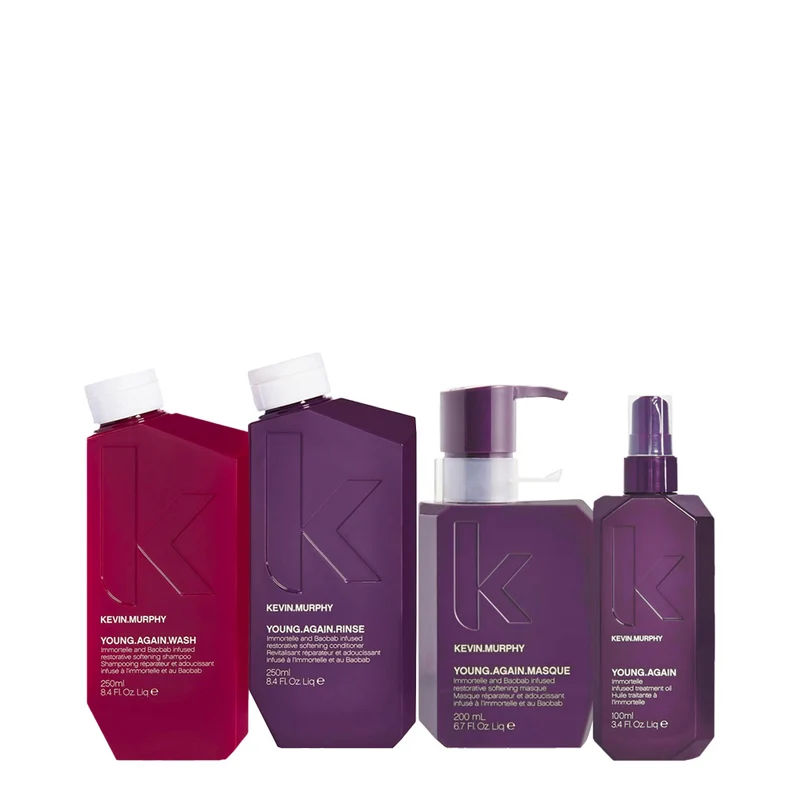 Kevin murphy Young Again Shampoo 250ml Conditioner 250ml Masque 200ml Oil Spray 100ml
