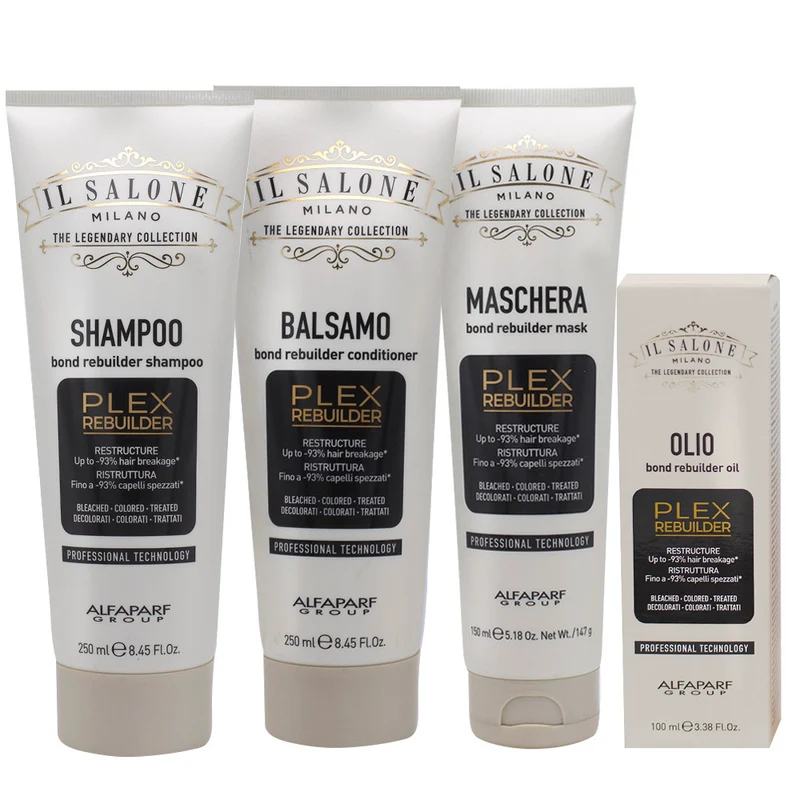 Alfaparf Milano Il Salone Plex Rebuilder Shampoo 250ml Conditioner 250ml Mask 150ml Oil 100ml