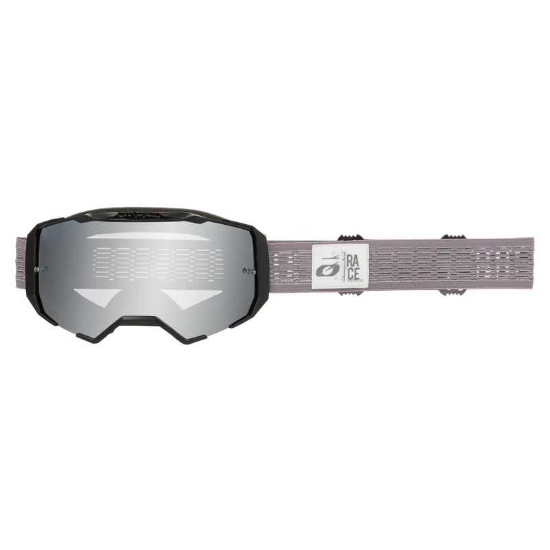 Maschera O'NEAL B-22 STATIC Grigio Schermo Silver Mirror