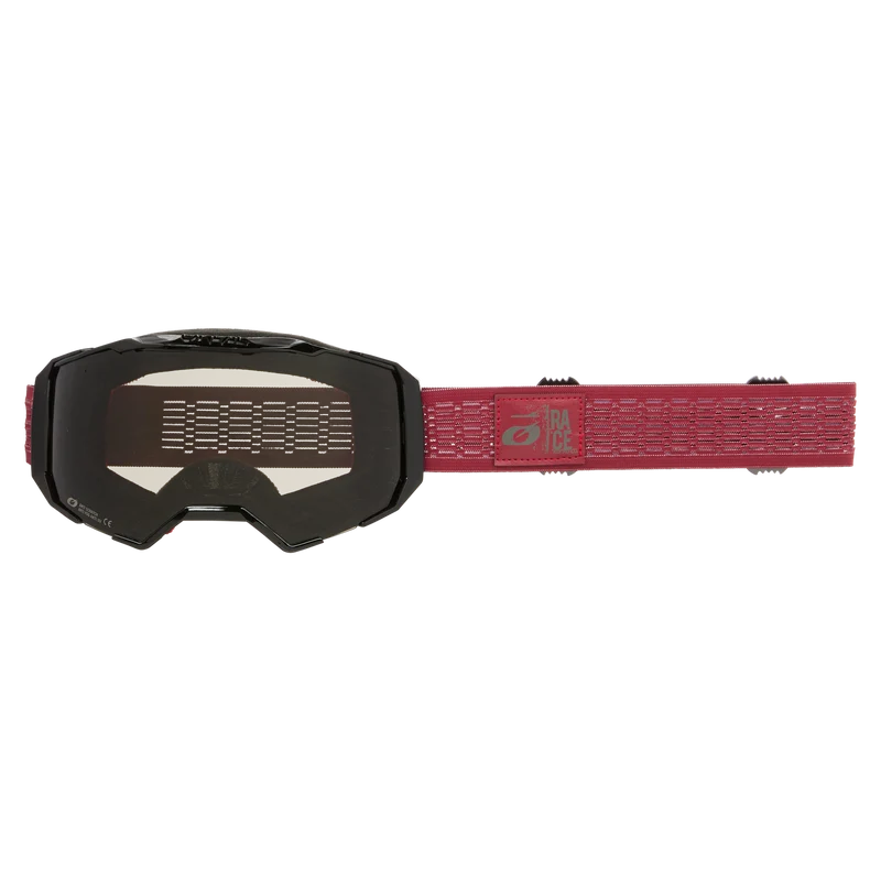 Maschera O'NEAL B-22 STATIC Rossa Schermo Grigio