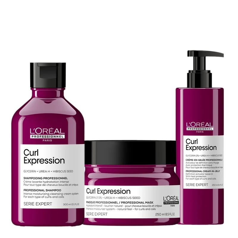 L'Oréal Professionnel Curl Expression Shampoo 300ml Masque 250ml Active Jell 250ml