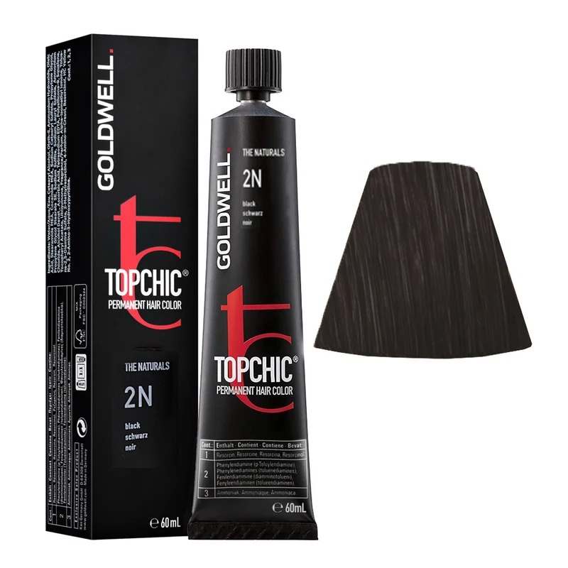 Goldwell Topchic Tube 2N Black 60ml - colore permanente in tubo