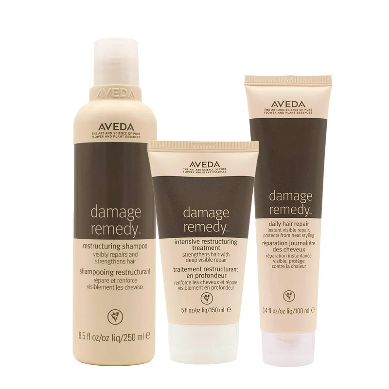 Aveda Damage Remedy Restructuring Shampoo 250ml Treatment 150ml Hair Repair 100ml