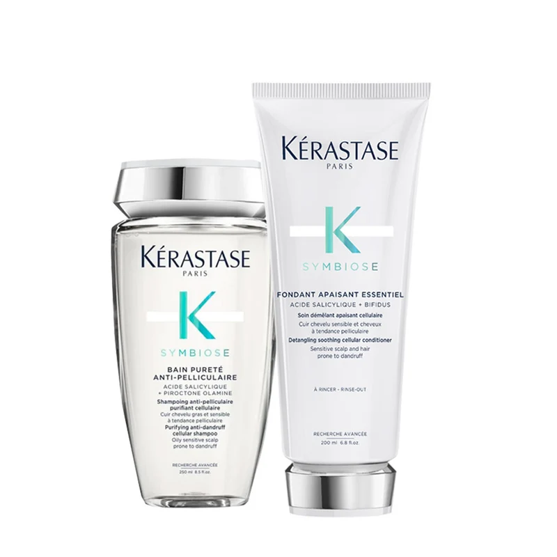 Kerastase Symbiose Bain Pureté Anti-Pelliculaire 250ml Fondant Apaisant Essentiel 200ml