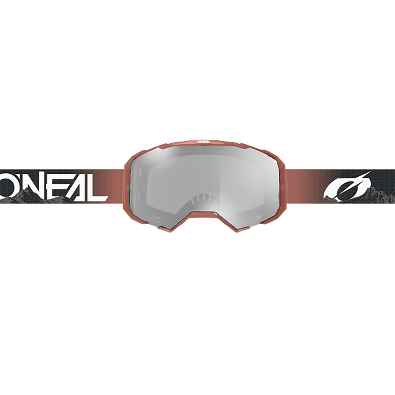 Maschera O'NEAL B-22 COVERT Nero/Rosso Lente Clear
