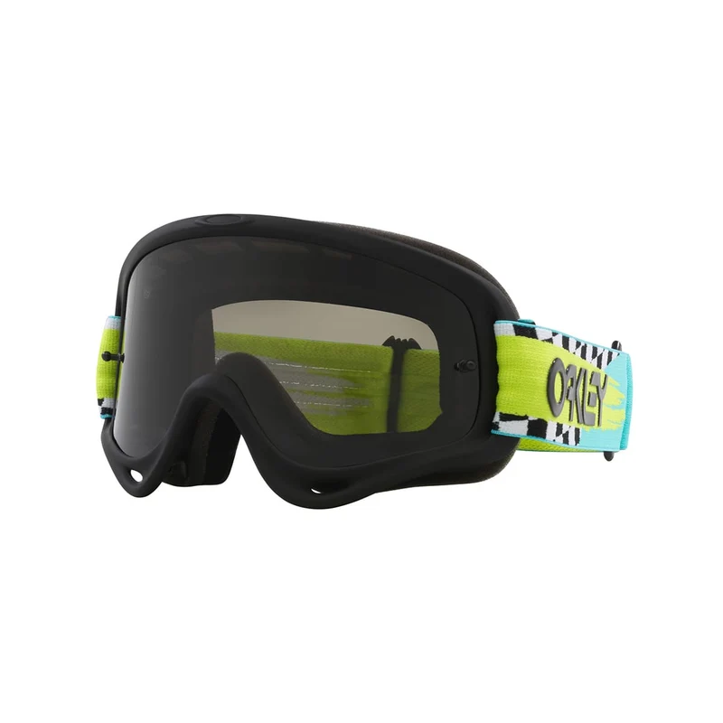 Maschera OAKLEY O Frame MX Teal Checks Schermo Grigio Scuro OO7029-83